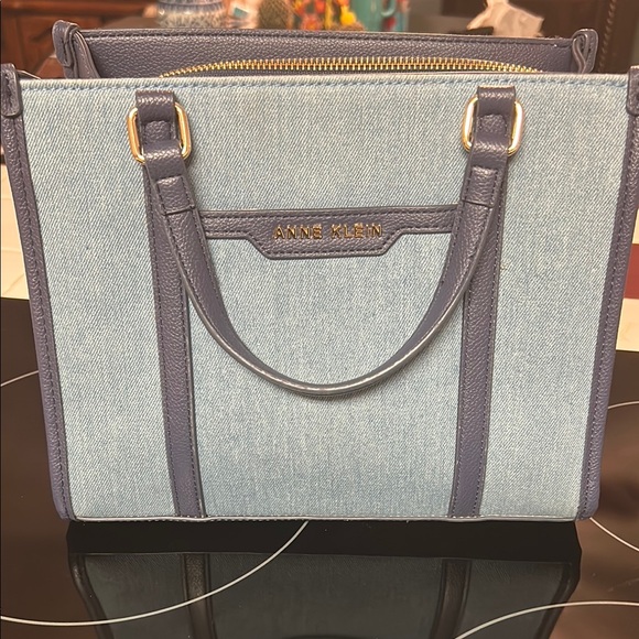 Anne Klein Blue and Navy Tote Bag - Picture 3 of 7